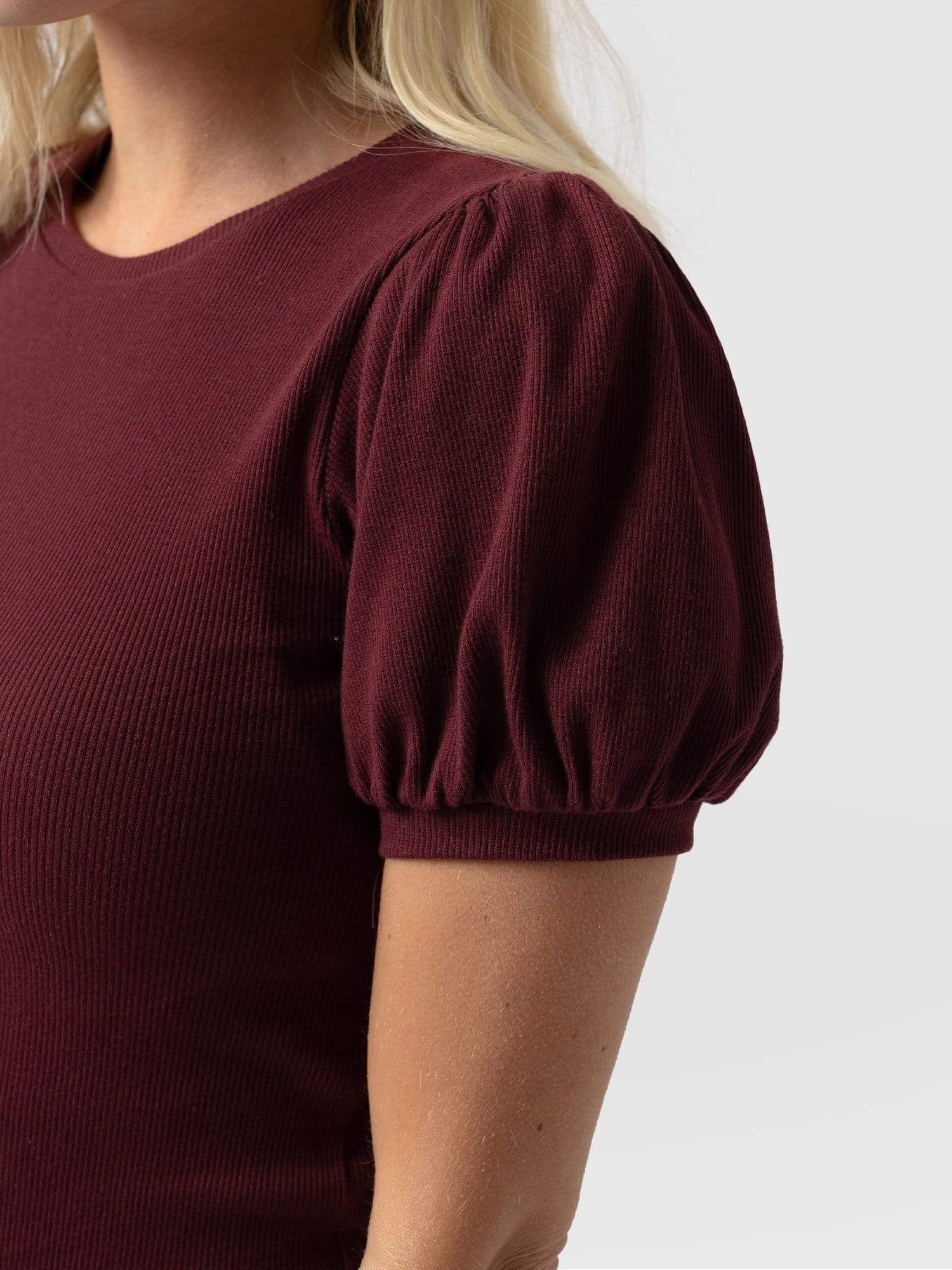 Cavendish Tee Puff Sleeve Pink - Women's T-Shirts | Saint + Sofia® EU